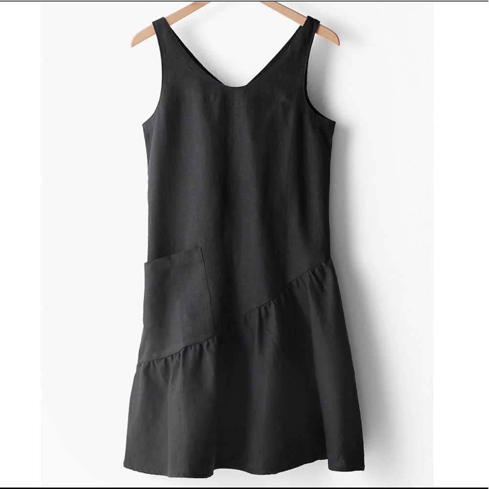 Garnet Hill Linen Trapeze Dress